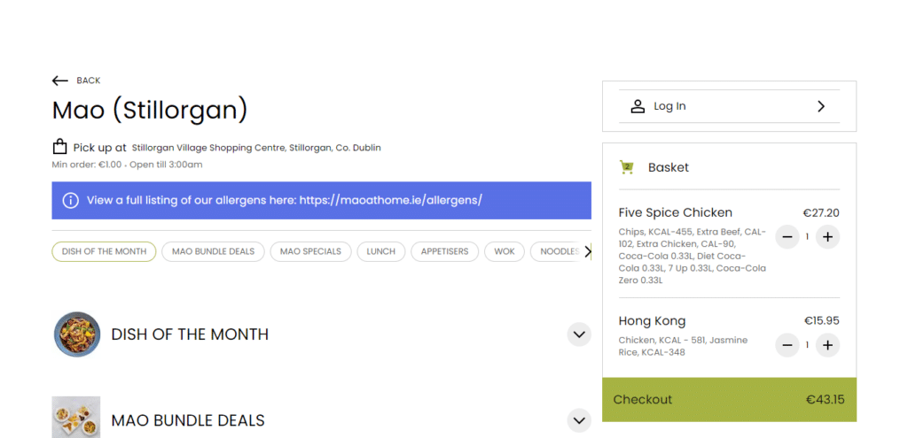 Maoathome Checkout