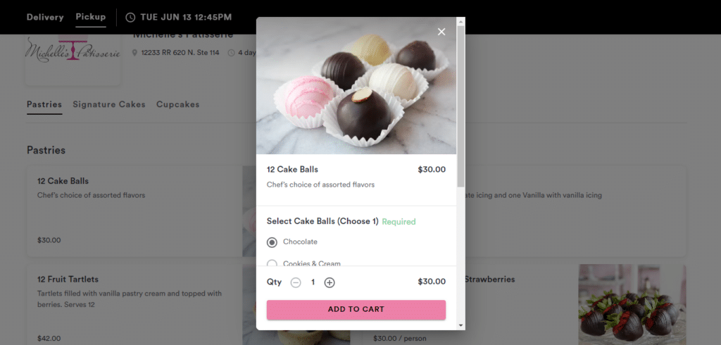 Michel's Patisserie Add To Cart
