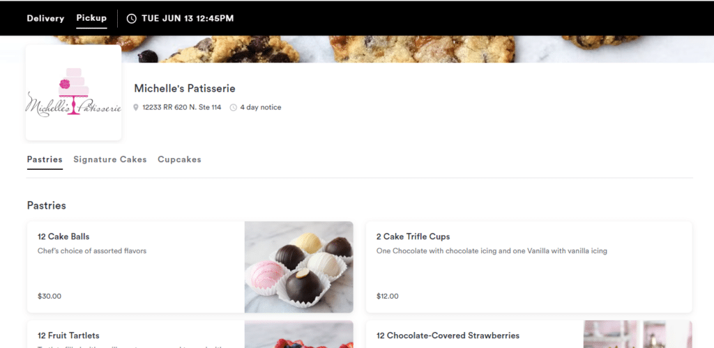 Michel's Patisserie Menu