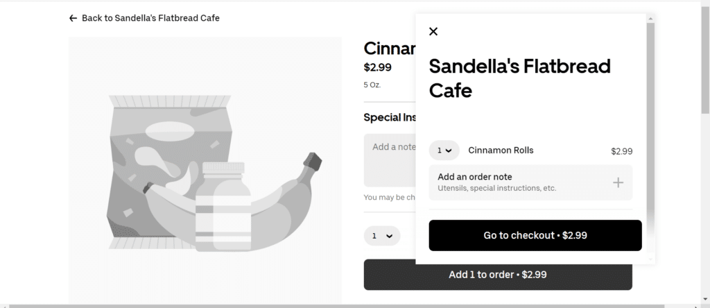 Sandella's Flatbread Cafe And Catering Checkout