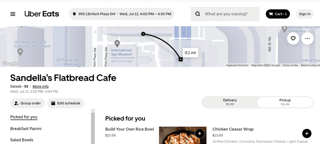 Sandella's Flatbread Cafe And Catering Page
