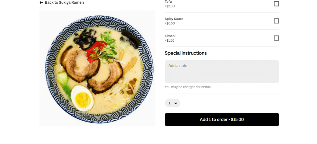 Sukiya Add To Cart