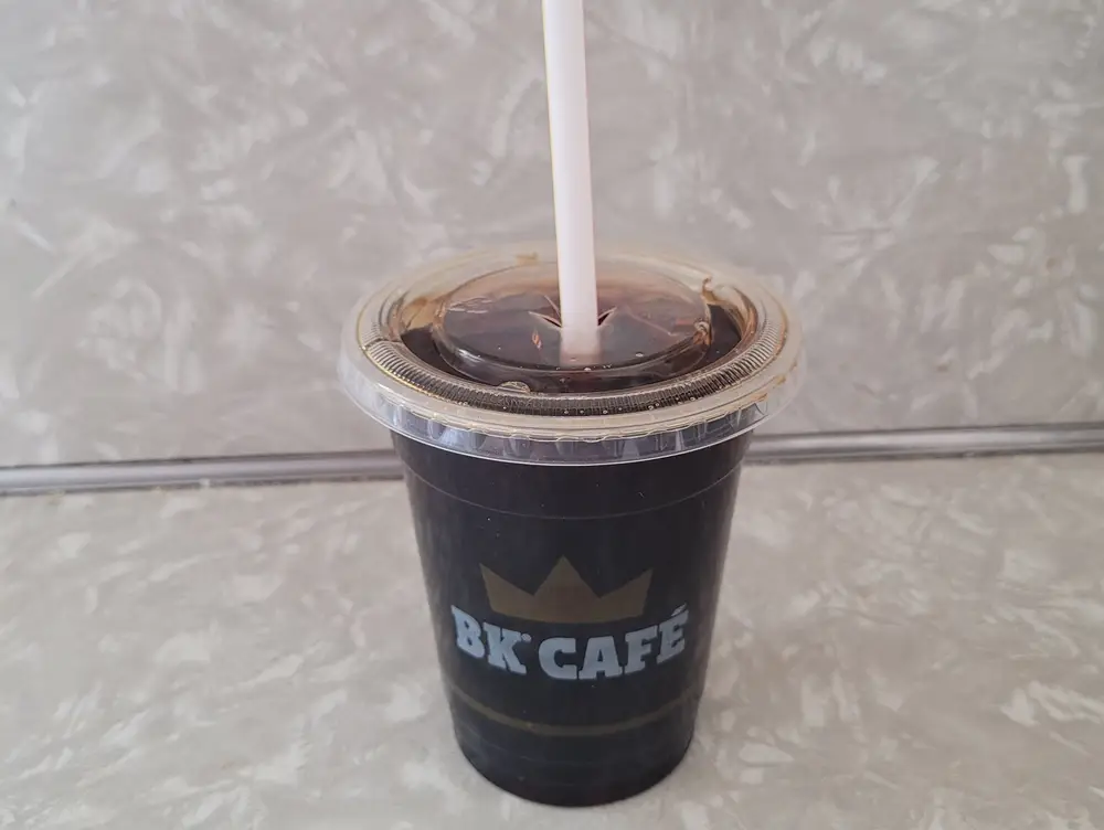 black iced coffee