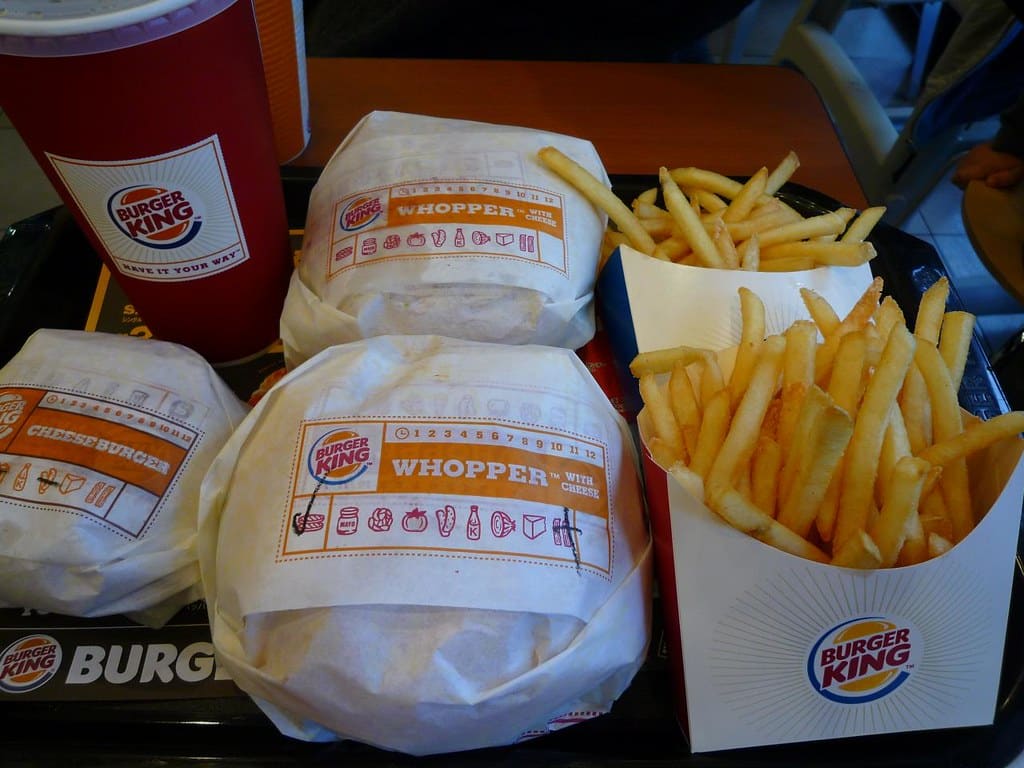 double whopper and fries