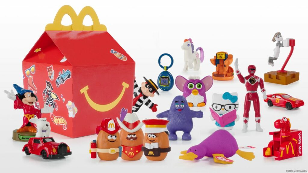 MacDonald's happy meal toys ready to explore