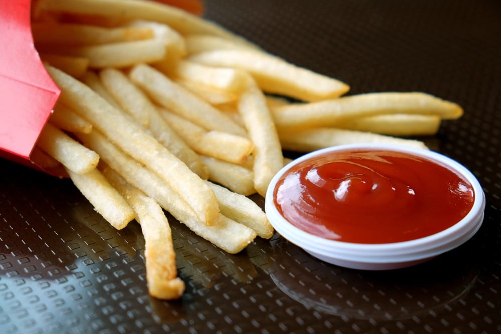 Mcd Ketchup along with fries