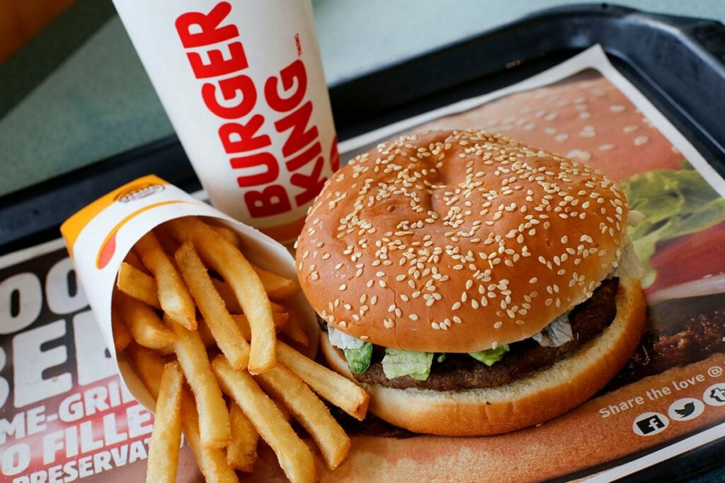 Burger King dairy free menu