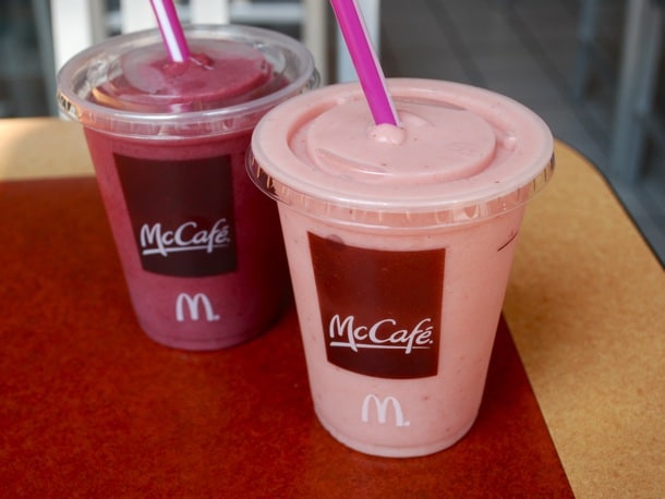 McDonald's Strawberry Banana smoothie