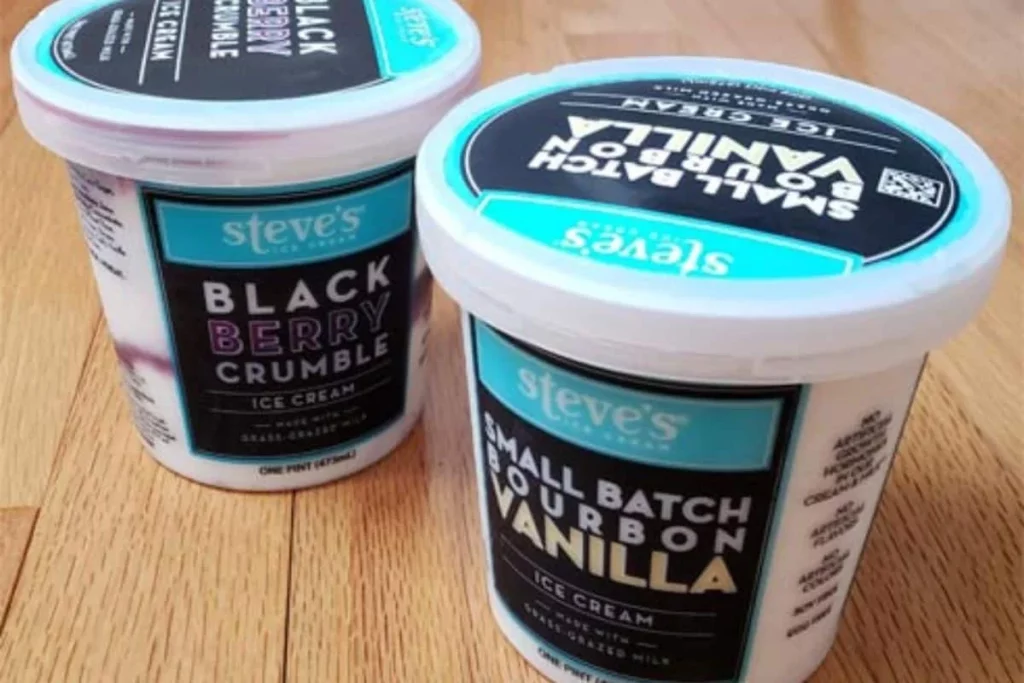 Steve's Ice Cream Menu Items