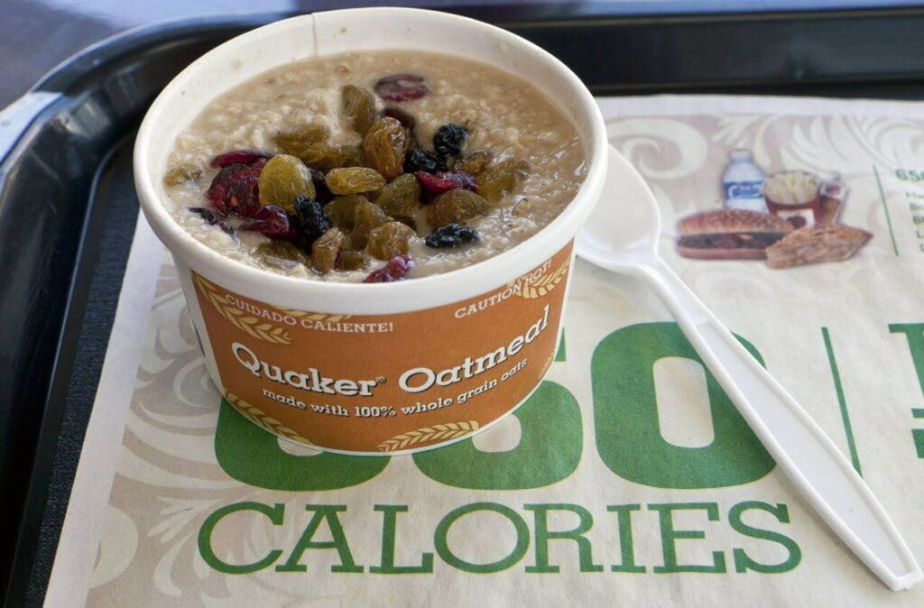 Burger King oatmeal