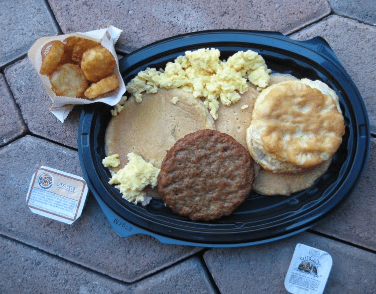 burger king breakfast platter