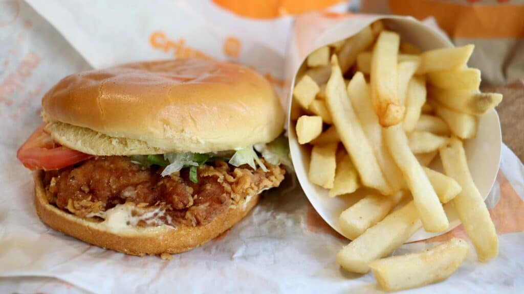 Burger King Bacon and Swiss BK Royal Crispy Chicken Sandwich